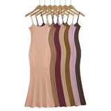 Hottie Sexy U-Neck Waist Slimmed Skirt Dress Dress Street Long Dress Show Skinny Fish Tail