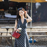 Pure Desire Sister In The Long Wave Dot Dress Women's Summer 2026 New Slimming Sexy Back Hanging Neck Dress