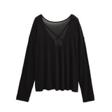 Loose Lazy Long Sleeve Sunscreen Fitness T-Shirt Languid Back Cross Top Yoga Clothes Thin Sweatshirt Shirt Women
