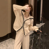 923 # Net Red Sports Set Female Autumn Student Korean Version Of Loose Fashion Leisure Two Sets Of Running Clothes