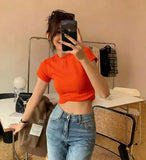 Underdastic Slimmed Short-Sleeved T-Shirt Women's Version Of The New Ins Thin Short Fashion Top Woman Trend