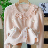 3.2/New In Spring XUAN XIAO JIE Cute College Wind-Bunter Knitted Jersey Coat Woman