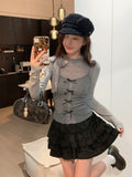 Designing Long-Sleeved Bottom Shirt Women 2026 New Spring And Autumn T-Shirt Repair Huge Good-Looking Fashion Top Two Sets