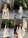 Pure Babes To Close The Waist Slim Thin Long Sleeve Knitted Dress Women Autumn French Temperament Inside The Bottom Dress