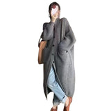 Korean Version Of The Lazy Wind In The Long Knitted Cardigan Women 2026 Autumn And Winter Atmosphere Thicker Sweater Jacket