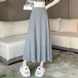 The Atmosphere Of The A-Word Skirt Women's Early Autumn New Design Sense Of High-Waisted Skirt Long Skirt