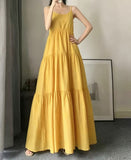 Large-Size Sling Dress Female Long Han Yin Summer Fat Mm Shading Top Thin To Ankle Skirt