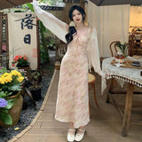 [Spring Day Flower] Broken Flower Hanging Dress Woman 2025 New Lace Splicing French Dress