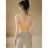Beauty Back Sleeveless With Chest Cushion Yoga Suit Sling Vest Summer 2025 New Leisure Sports Fitness Top