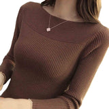 2026 New Sweater Bottom Shirt Women In The Spring And Autumn New Bunny Knitting Shirt