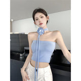 French High-End Sweet Wind Tectar Small Vest Women Summer New Design Feel Shoulder Short Outside Wear Tide