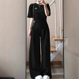 Sports Suit Women's Summer New Korean Version Of Loose Thin Fashion Salt Set With Short-Sleeved Trousers Casual Two-Piece Set