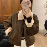 High-End Sleet One Lamb Coat Coat Women's New Collared Leather Jacket Locomotive Suit In Autumn And Winter 2026