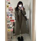 High-End Feeling Black Hair Coat Woman 2025 New Autumn And Winter Small In The Long-Term Coat Thicker