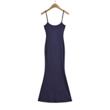 Hottie Sexy U-Neck Waist Slimmed Skirt Dress Dress Street Long Dress Show Skinny Fish Tail