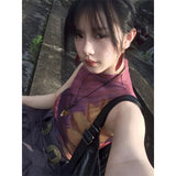 Fashion Pure Windy Sexy Sleeveless Small Vest Women Summer New Irregular Tight Slim Short Top