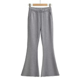Spice Girls Hooded Back Strapped Night Running Set Horn Pants Casual Trousers Two-Piece Zipper Open Shirt