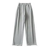 12 Color Loose Casual Foot Pants Women's Trousers Chic Dredging Sweatpants Straight Draw Rope Broad Leg Trousers Drag Floor Pants