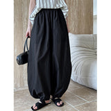 Summer Japan And South Korea New Large-Size Loose Lantern Trousers Women's Design Wide Leg Pants Cotton Trousers