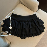 Sweet Wind Multi-Level Spoon Cake Half Dress Girl Spring Summer A Short Skirt