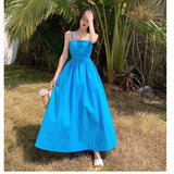 Yunnan Dali Tourism Wearing Dress Women Sanya Vacation Photo Beach Dress Hainan French Sling Dress Fairy