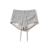 Hottie Summer High-Waisted Ass Slings Ultra-Short Hot Pants Beach Pants Fitness Leisure Arc Leg Length