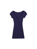 Spice Girls New Solid Color 2025 Summer Babes Heart Collar Thin Ass Hip Dress Skirt