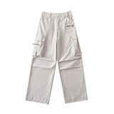 2025 Spring And Summer Hottie Loose High Waist Display Thin Leg Trousers Design Multi-Pocket Trousers Women