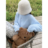 KANING Candy Round-Neck Knitted Shirt 2026 Autumn And Winter New Lazy Wind Casual Bottom With Sweater