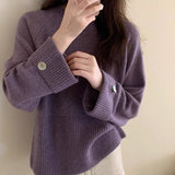 Kaning Loose Soft Slimy New Year Red Sweater Woman 2026 Autumn And Winter Lazy Wind Long Sleeves Wearing Knitted Shirt