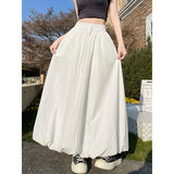 Yellow Rope Half-Dress Woman Summer Thin Gentle Wind High Waist A Word Ponpon Thorn Skirt Skirt