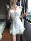White Dress Short Girl Summer Beautiful Crouse First Love Small White Dress Summer Beautiful Beautiful Small Dress