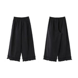Official Map 2026 Leisure Full Tight Waist Lace Loose Nine-Point Trousers Lace Trousers / Folded Good Trousers Women