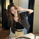 Summer Dress 2025 New Design Sense Niche Chic T Jack Top Female Trendy Fragrant Style Black Short Coat