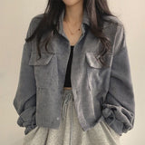 Short Coat Women's Spring And Autumn New Cardigan Korean Version Of The Wick Design Sense Small Chic Black Top