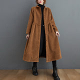 Korean Version Of Loose Plus Thicken Wick Long Sleeve Single-Crysle Jacket Women's 2026 Winter New Real Shot
