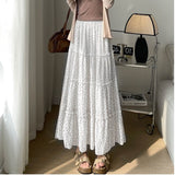 Wave Half Skirt Summer Thin New High-Waist A Skirt With Small Skirt Long Skirt Yang
