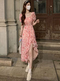 Broken Floral Dress Summer Girl 2025 New High-End Style Style Fashion Temperament Irregular Long Skirt