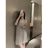 Lazy Wind Sling Dress Women's Summer New Loose Thin Casual A Word Short Skirt Tide