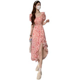 New High-End Feel-Fooked Wind-Crushed Dress Summer Femininity Irregular Long-Term Skirt