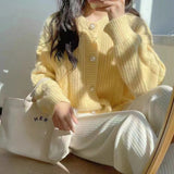Korean Version Of The Gentle Mahjong Sweater Women's Coat 2026 Autumn And Winter New Loose Soft-Creative Knitted Cardigan Women's Clothing Trend