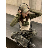 Fashion Babes Splicing Into Shoulder Long-Sleeved T-Shirts For Autumn And Winter Women's New Design Slimming Clothes