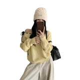 KANING Korean Design Feels To Wear A Rope Knitting Shirt 2026 Autumn And Winter New Leisure Jacket Comfortable Sweater Woman