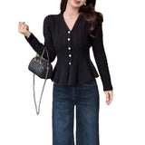 KANING French Small Fragrant Fishtail Knitted Cardigan 2026 Spring New V-Neck Temperament Design Sweater Jacket