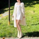 Early Spring Pure Luster Collar Long-Sleeved Dress Female Korean Version Of The Design Sense Of The Body With Temperament A Word Short Skirt