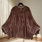 Korean Version Of The Design Of The Beautiful Flowers Fashion Tidlys Gentle Sweet Long-Sleeved Top Woman