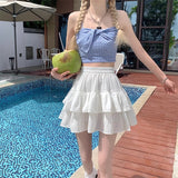 Princess Cake Skirt Summer New High-Waisted Thin Small Man Ponpon A Word Short Skirt