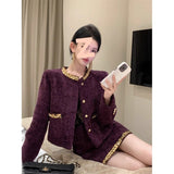 Small Fragrant Set 2026 Autumn And Winter New French Rich Man Gold Black Leid Hair Blazer Coat Woman