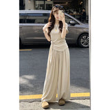 Good-Looking Ootd A Complete Set Of 2026 Summer New Short-Sleeved Women's Summer Long-Legged Trousers Lazy Casual Two Sets