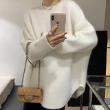 KANING Korean Version Of Gentle Lazy Wind Knitted Women 2026 Autumn And Winter New Solid Color Jacket Sweater Women